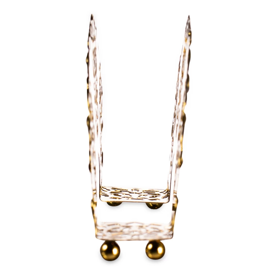 Салфетница Queen Anne 17 см, золотистая, сталь