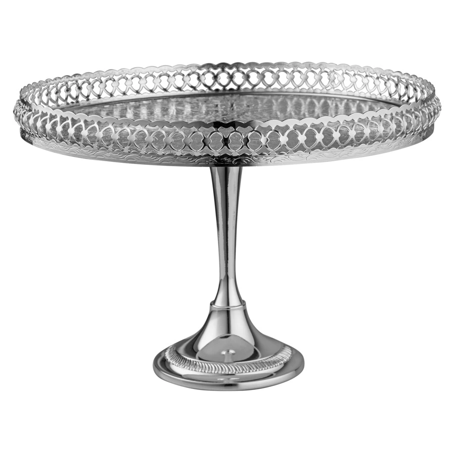 Блюдо на ножке Queen Anne d28см, высота 20 см, сталь, посеребрение