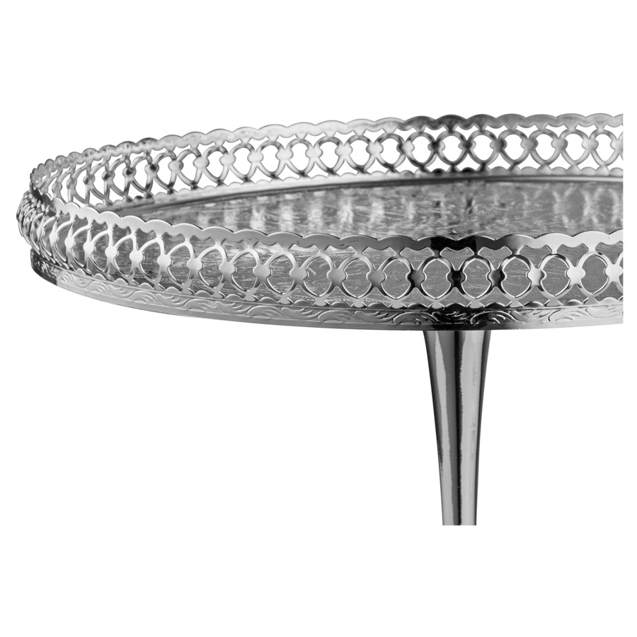 Блюдо на ножке Queen Anne d28см, высота 20 см, сталь, посеребрение