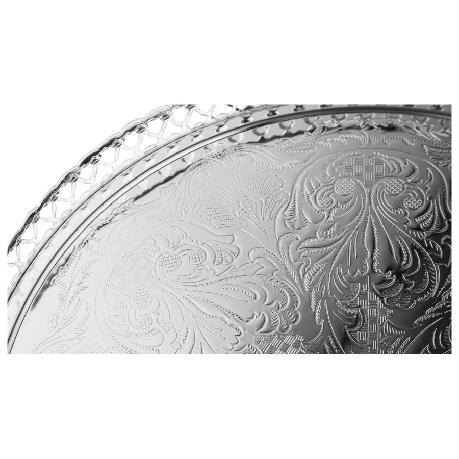 Блюдо на ножке Queen Anne d28см, высота 20 см, сталь, посеребрение