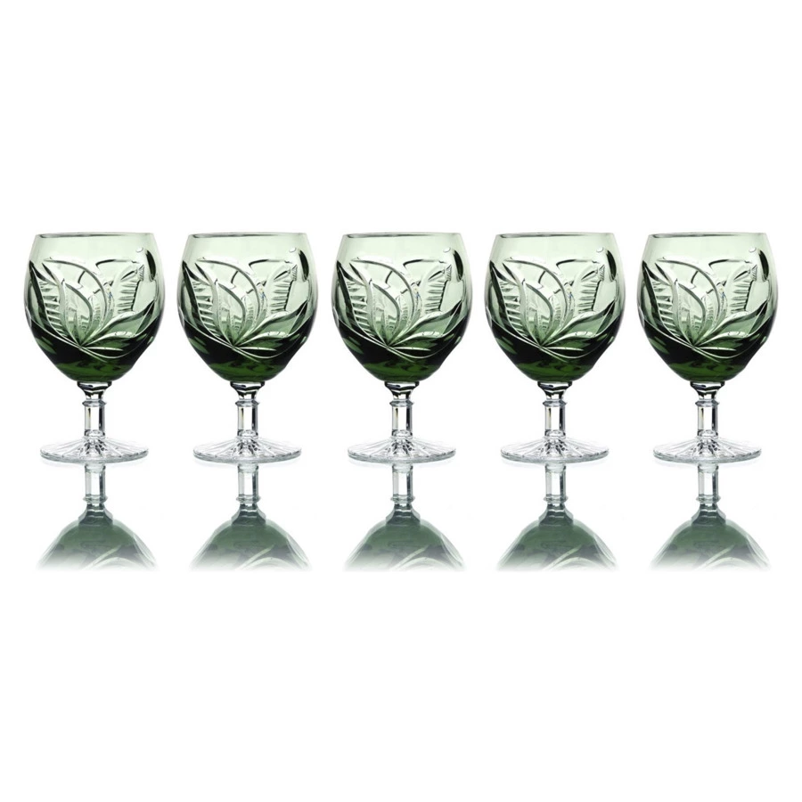 Набор бокалов для шампанского ГХЗ Орешек 250 мл 5 шт, хрусталь, дымчатый-sale