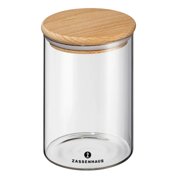 Банка для хранения с деревянной крышкой Zassenhaus, 0,85л, стекло