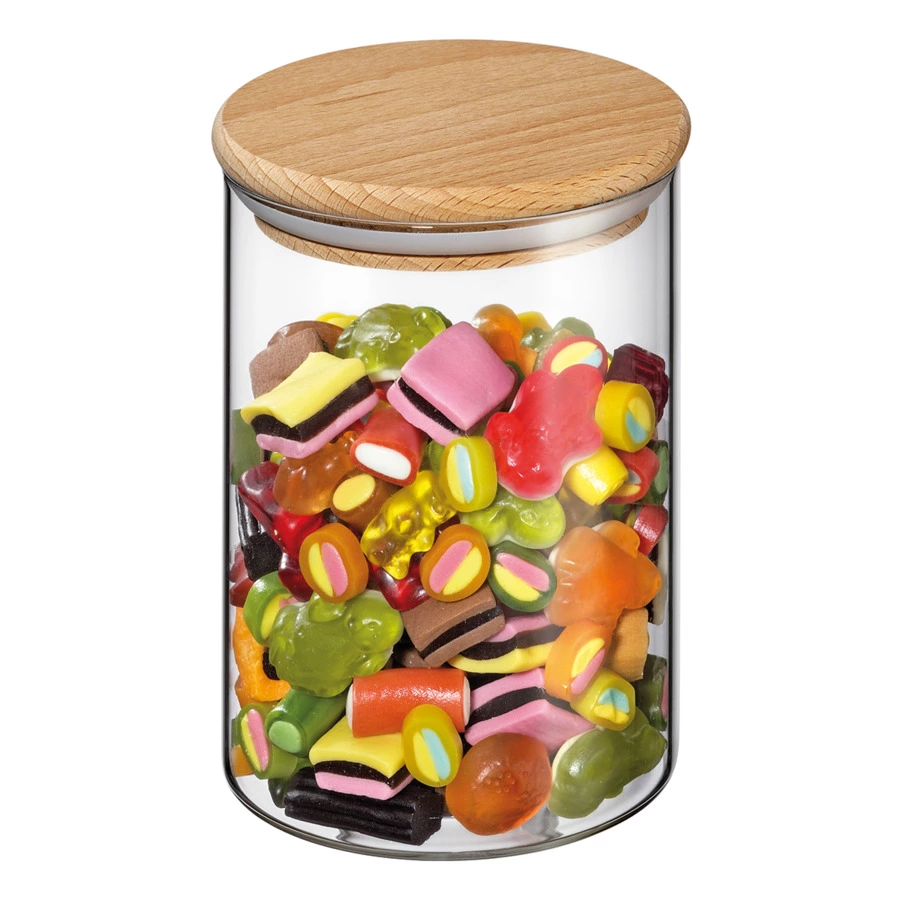 Банка для хранения с деревянной крышкой Zassenhaus, 0,85л, стекло