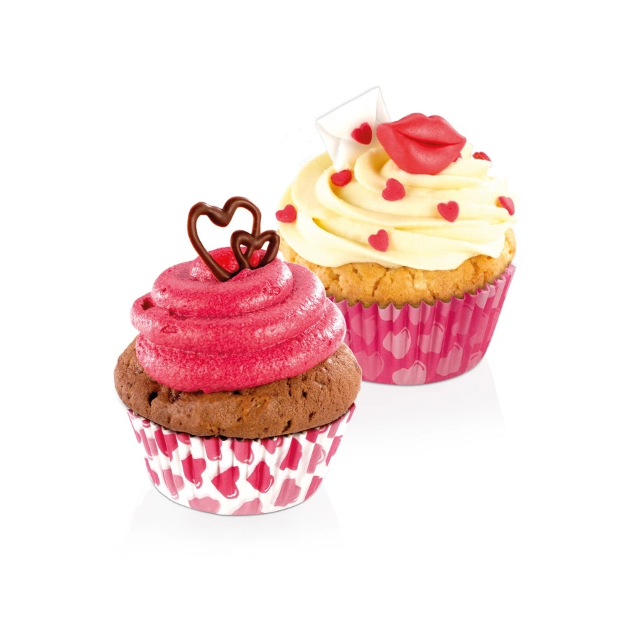 Набор формочек для кексов Tescoma DELICIA Сердца, 6 см, 60 шт, бумага