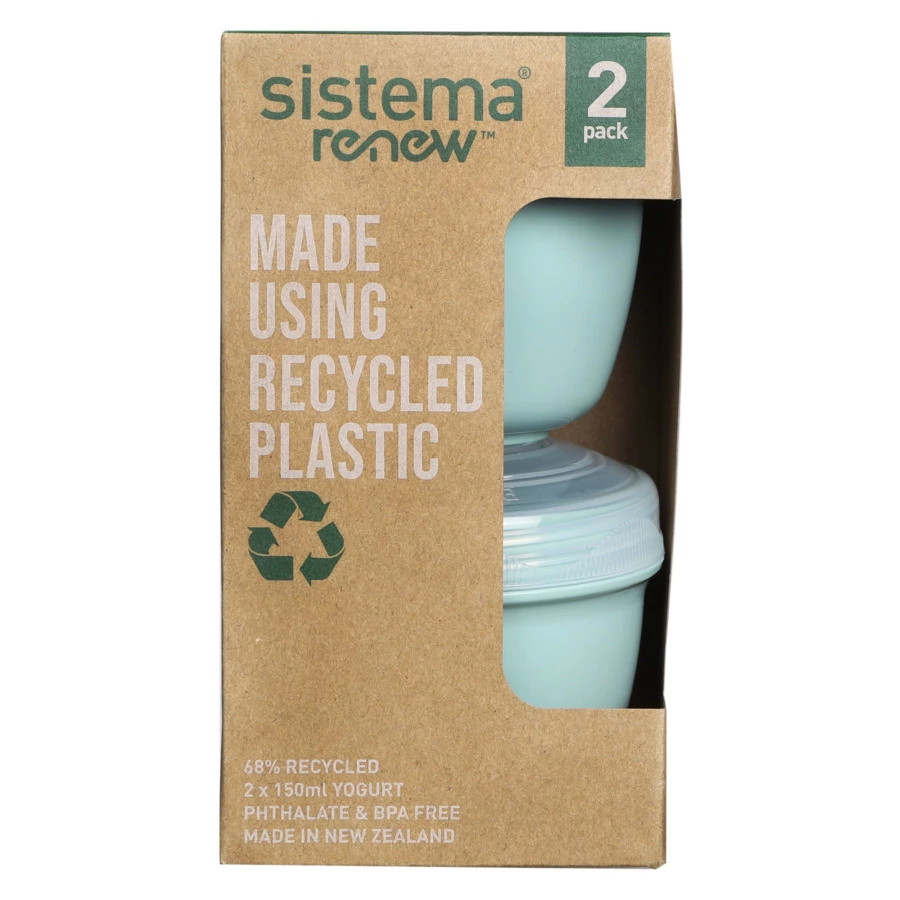 Контейнер для йогурта Sistema Renew 150 мл, 2 шт, пластик