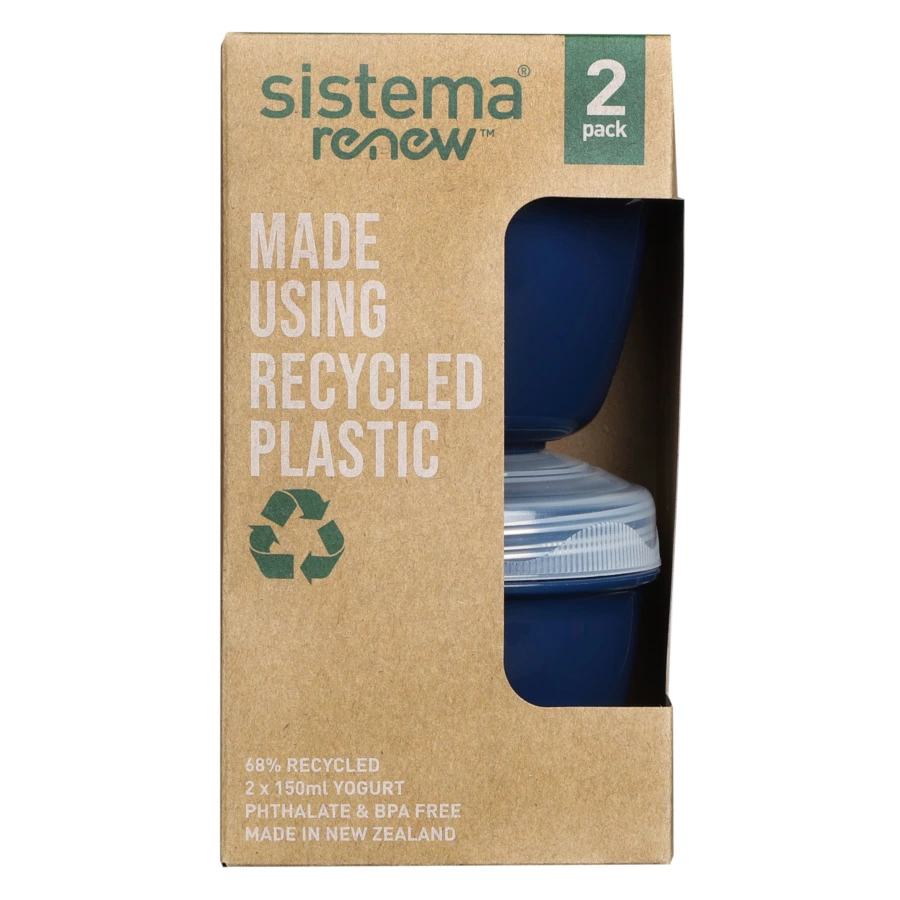 Контейнер для йогурта Sistema Renew 150 мл, 2 шт, пластик