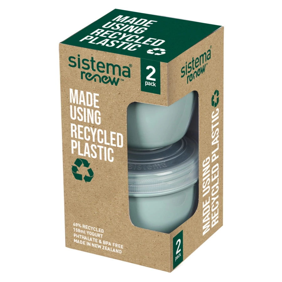 Контейнер для йогурта Sistema Renew 150 мл, 2 шт, пластик