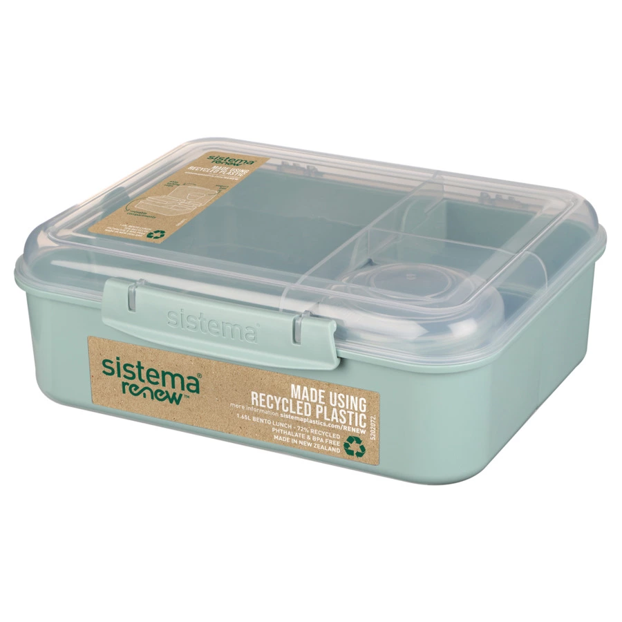 Ланч-бокс со съемными разделителями Sistema Renew 1,65 л, пластик