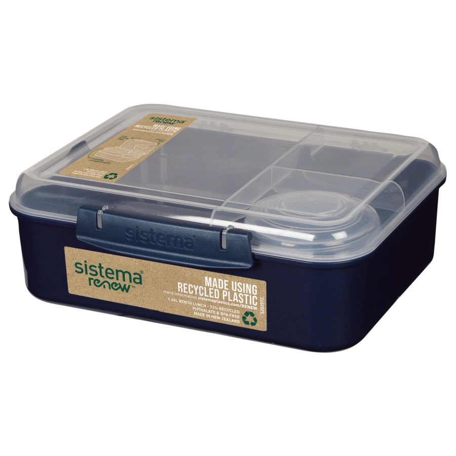 Ланч-бокс со съемными разделителями Sistema Renew 1,65 л, пластик