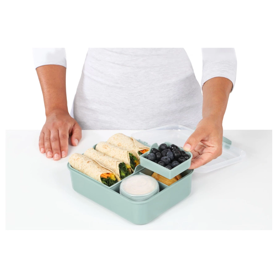 Ланч-бокс со съемными разделителями Sistema Renew 1,65 л, пластик