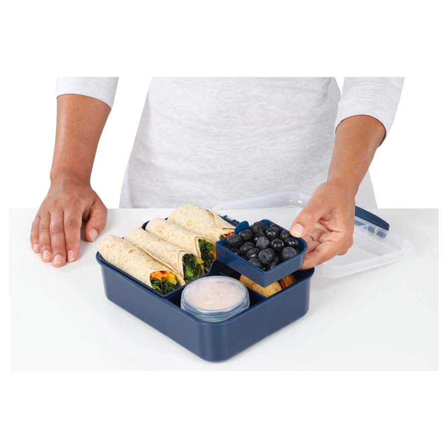 Ланч-бокс со съемными разделителями Sistema Renew 1,65 л, пластик
