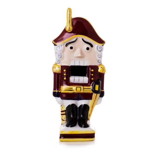 Скульптура Франц Гарднер в Вербилках Щелкунчик в красном 12 см, фарфор твердый