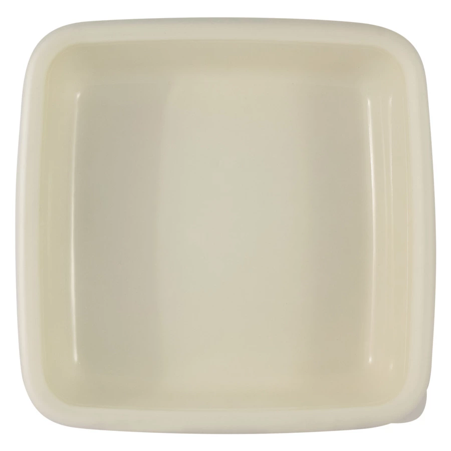 Лоток для запекания и холодца с крышкой Ejiry Прованс, 21х6,5см, эмаль, молочная