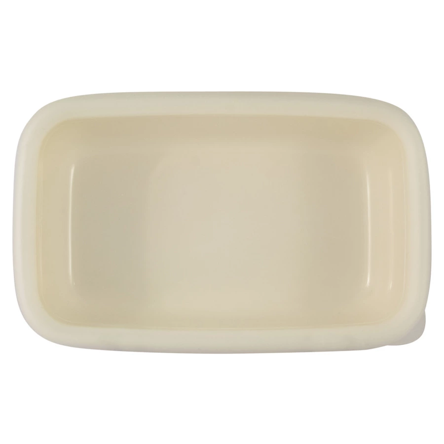 Лоток для запекания и холодца с крышкой Ejiry Прованс, 21х13,5см, эмаль, молочная