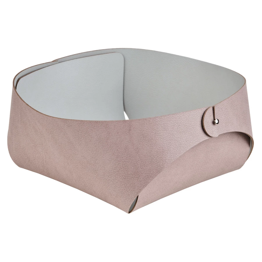 Корзинка квадратная ADJ Flora 15х15х7 см, кожа натуральная, пепельная роза