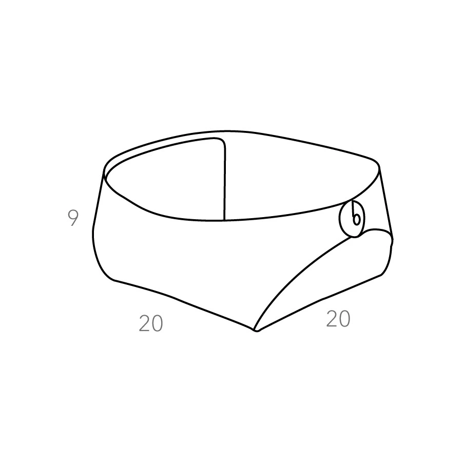 Корзинка квадратная ADJ Flora 20х20х9 см, устричная