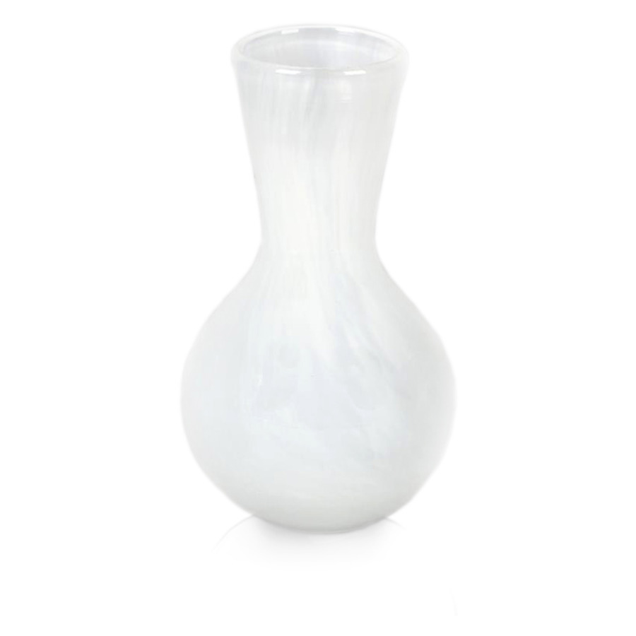 Ваза стеклянная Rasteli 10,1x16,5 см, белый ваза стеклянная rasteli поток шар 18см d21 см