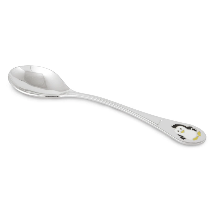 Ложка детская Русские самоцветы Пингвиненок 40,79 г, серебро 925