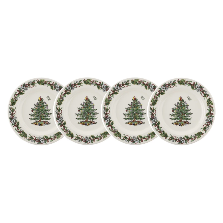 Набор тарелок обеденных Spode Рождественская ель Эксклюзив 27 см, 4 шт