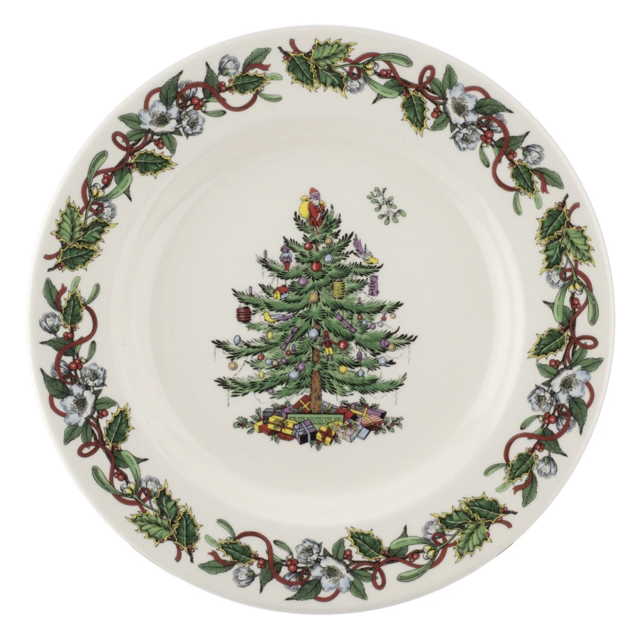 Набор тарелок обеденных Spode Рождественская ель Эксклюзив 27 см, 4 шт
