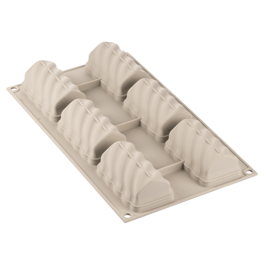 Форма для выпечки 3D пирожных Silikomart Ритм 8х4,5хh3,5см, 6x95мл, силикон