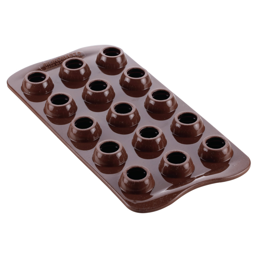 Форма для приготовления конфет Silikomart Спиральки d2,4хh3см, 9x15мл (шоколадная)
