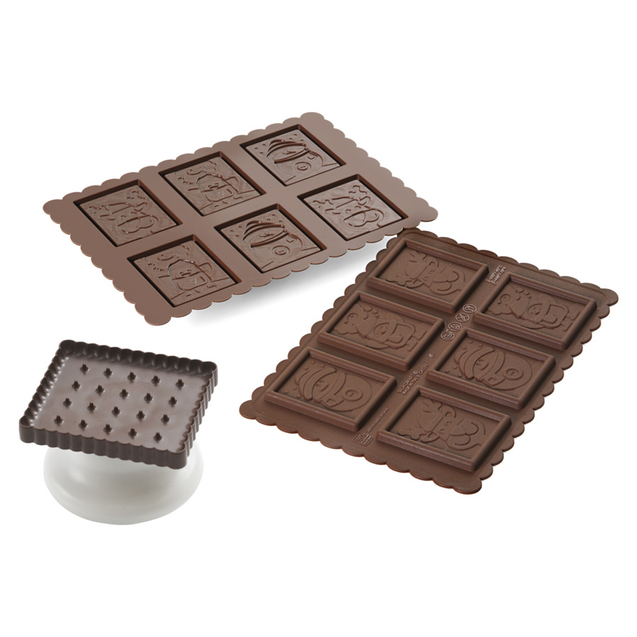 Набор для выпечки печенья и шоколада Silikomart Снеговик 4,7х5,7хh5мм, 12x10мл