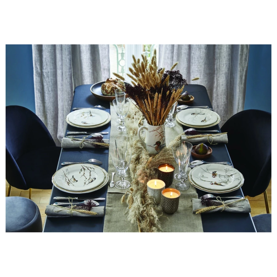 Набор тарелок закусочных Gien Лесные птицы 23 см, 4 шт, фаянс