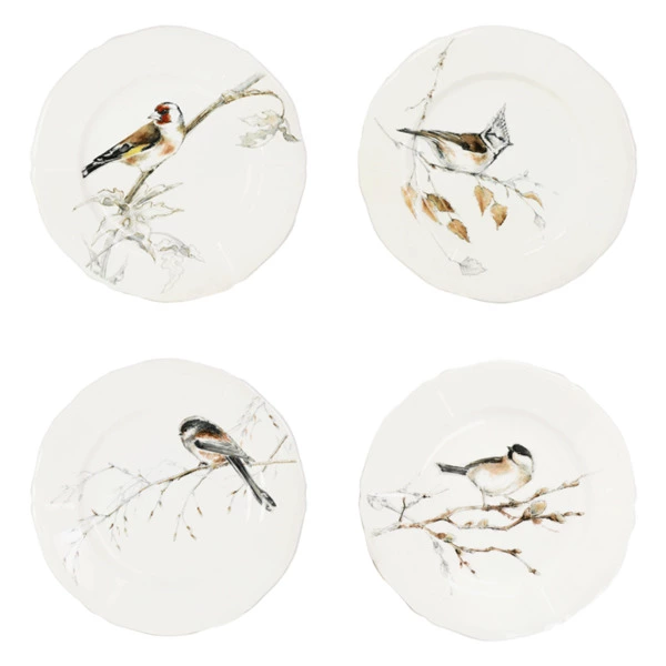 Набор тарелок десертных Gien Лесные птицы 16,5 см, 4 шт, фаянс