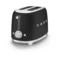 Тостер на 2 ломтика SMEG TSF01BLMEU, 950 Вт, матовый черный