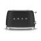 Тостер на 2 ломтика SMEG TSF01BLMEU, 950 Вт, матовый черный
