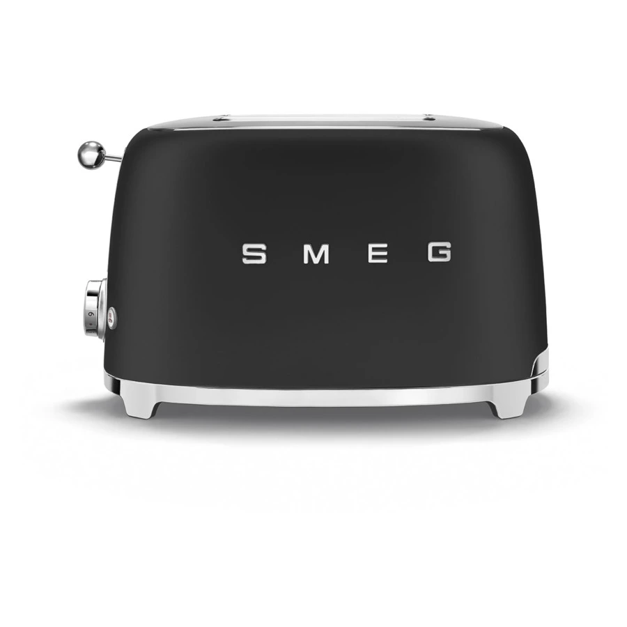 Тостер на 2 ломтика SMEG TSF01BLMEU, 950 Вт, матовый черный