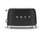 Тостер на 2 ломтика SMEG TSF01BLMEU, 950 Вт, матовый черный