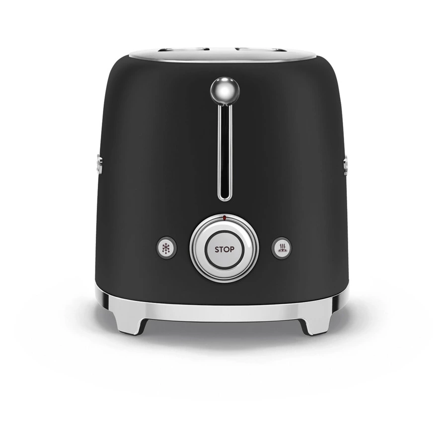 Тостер на 2 ломтика SMEG TSF01BLMEU, 950 Вт, матовый черный