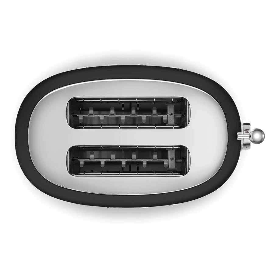 Тостер на 2 ломтика SMEG TSF01BLMEU, 950 Вт, матовый черный