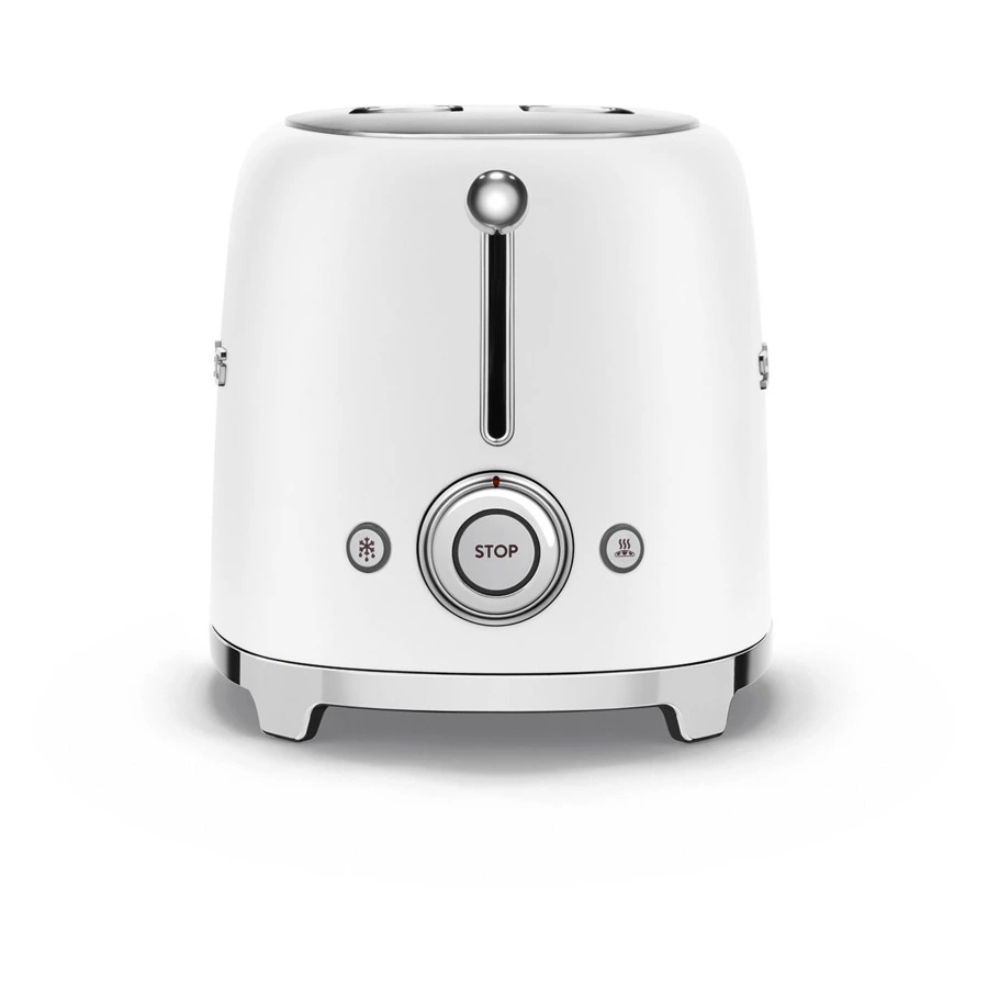 Тостер на 2 ломтика SMEG TSF01WHMEU, 950 Вт, матовый белый