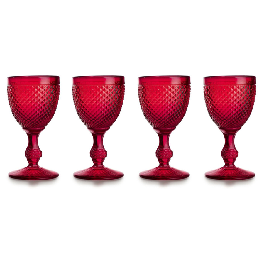 Набор бокалов для воды Vista Alegre Бикош 280 мл, 4 шт, красный набор стаканов для виски vista alegre бикош 280 мл 4 шт прозрачный