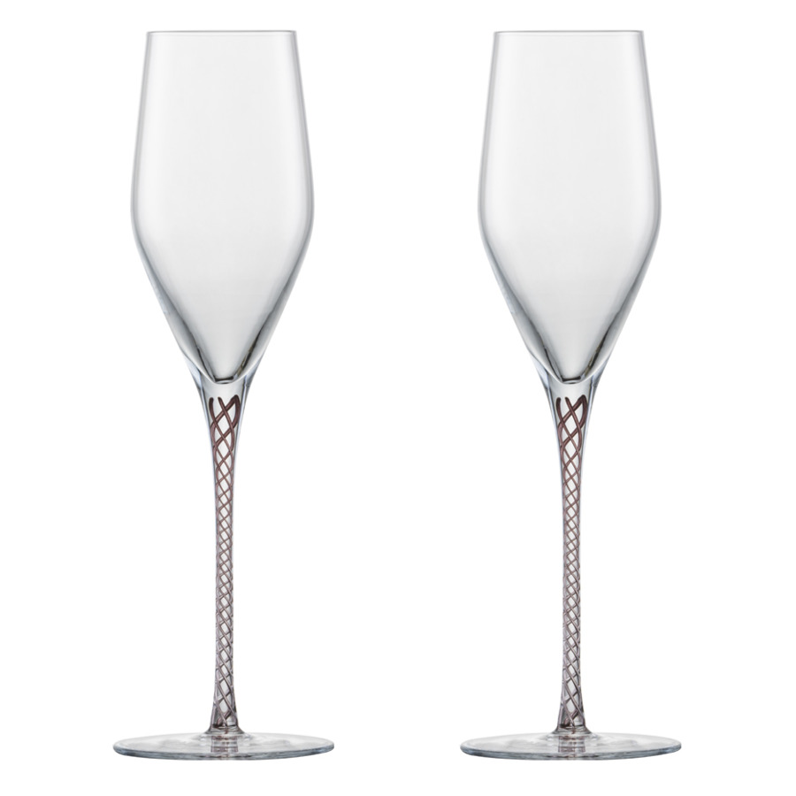 Набор бокалов для шампанского Zwiesel Glas Спирит 254 мл, 2 шт, стекло, баклажановый, п/к