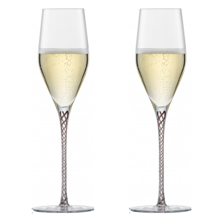 Набор бокалов для шампанского Zwiesel Glas Спирит 254 мл, 2 шт, стекло, баклажановый, п/к