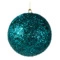 Елочное украшение шар в блестках SHISHI, d10см, зеленый, стекло