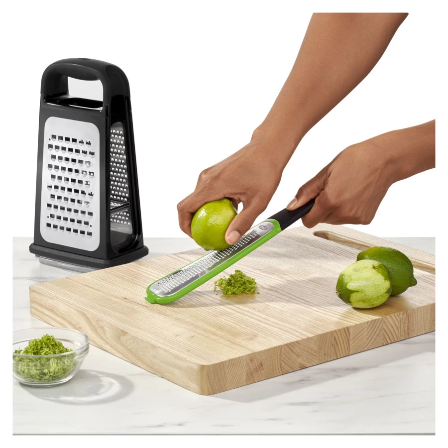 Терка 4-х сторонняя с контейнером OXO и съемной ручной теркой, 32 см