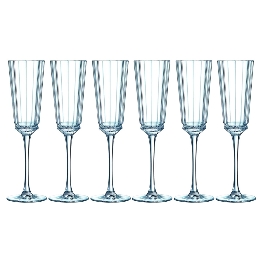 Набор бокалов для шампанского Cristal D'arques Macassar 170 мл, 6 шт, стекло хрустальное