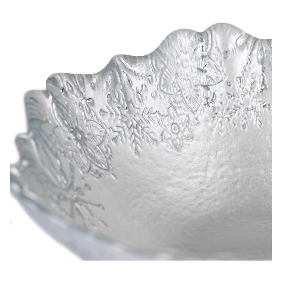 Салатник индивидуальный Akcam Снежные узоры 15 см, стекло, белый