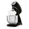 Миксер планетарный SMEG SMF03BLEU, 800 Вт, чаша стальная 4,8л, 3 насадки, алюминий литой, черный