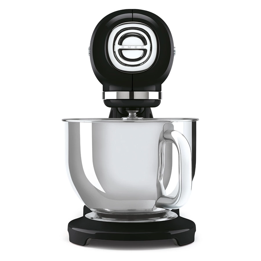 Миксер планетарный SMEG SMF03BLEU, 800 Вт, чаша стальная 4,8л, 3 насадки, алюминий литой, черный