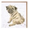 Открытка с конвертом Wrendale, Pug love, 15х15см