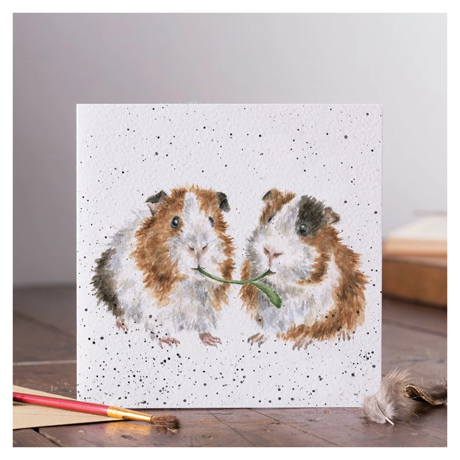 Открытка с конвертом Wrendale, Lettuce be friends, 15х15см