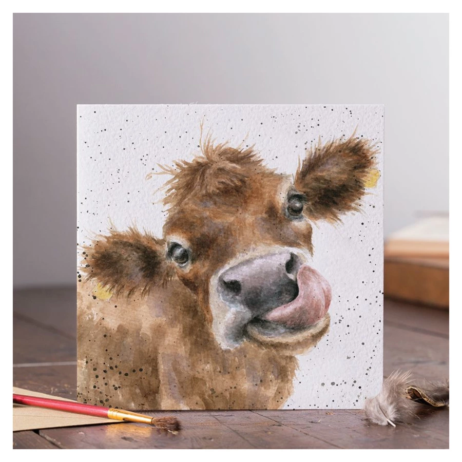 Открытка с конвертом Wrendale, Moooo, 15х15см