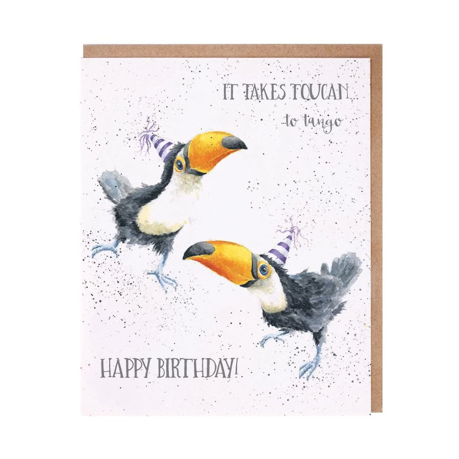 Открытка с конвертом Wrendale, Toucan tango, 17х13см