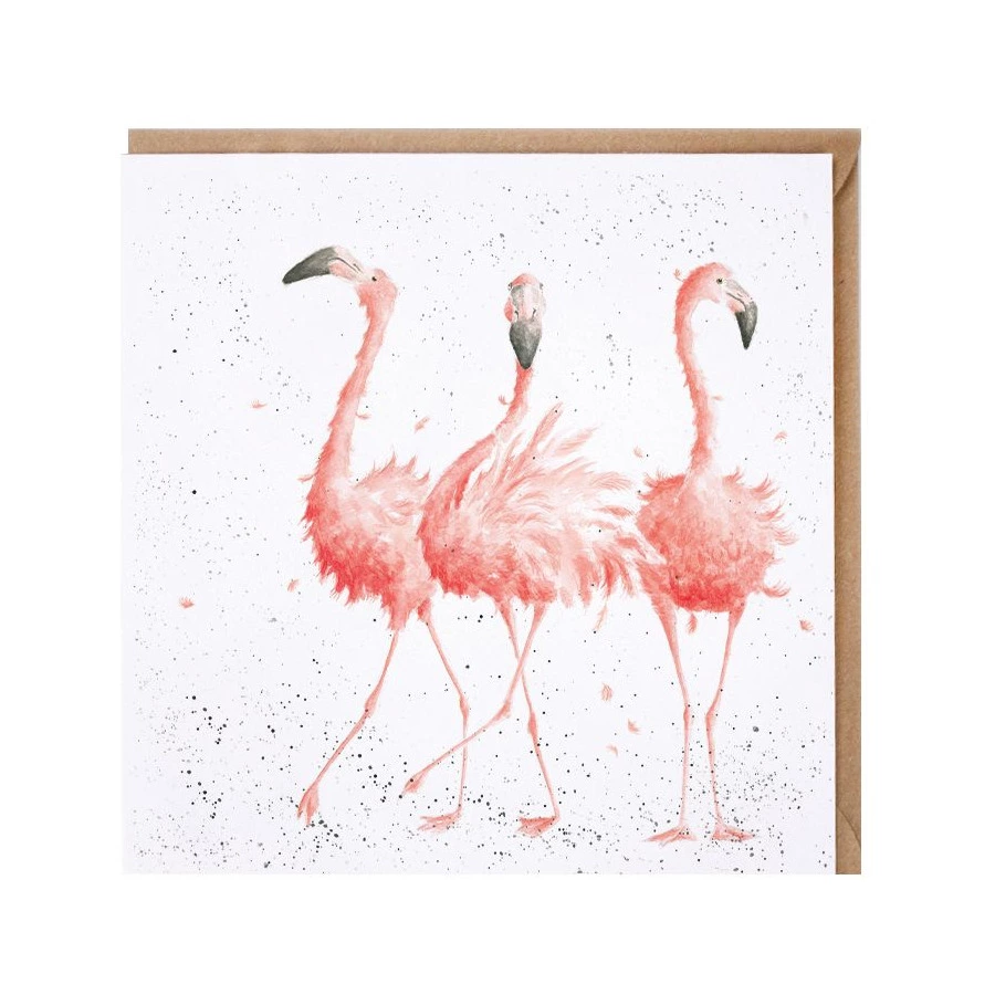 Открытка с конвертом Wrendale, Pink ladies, 15х15см